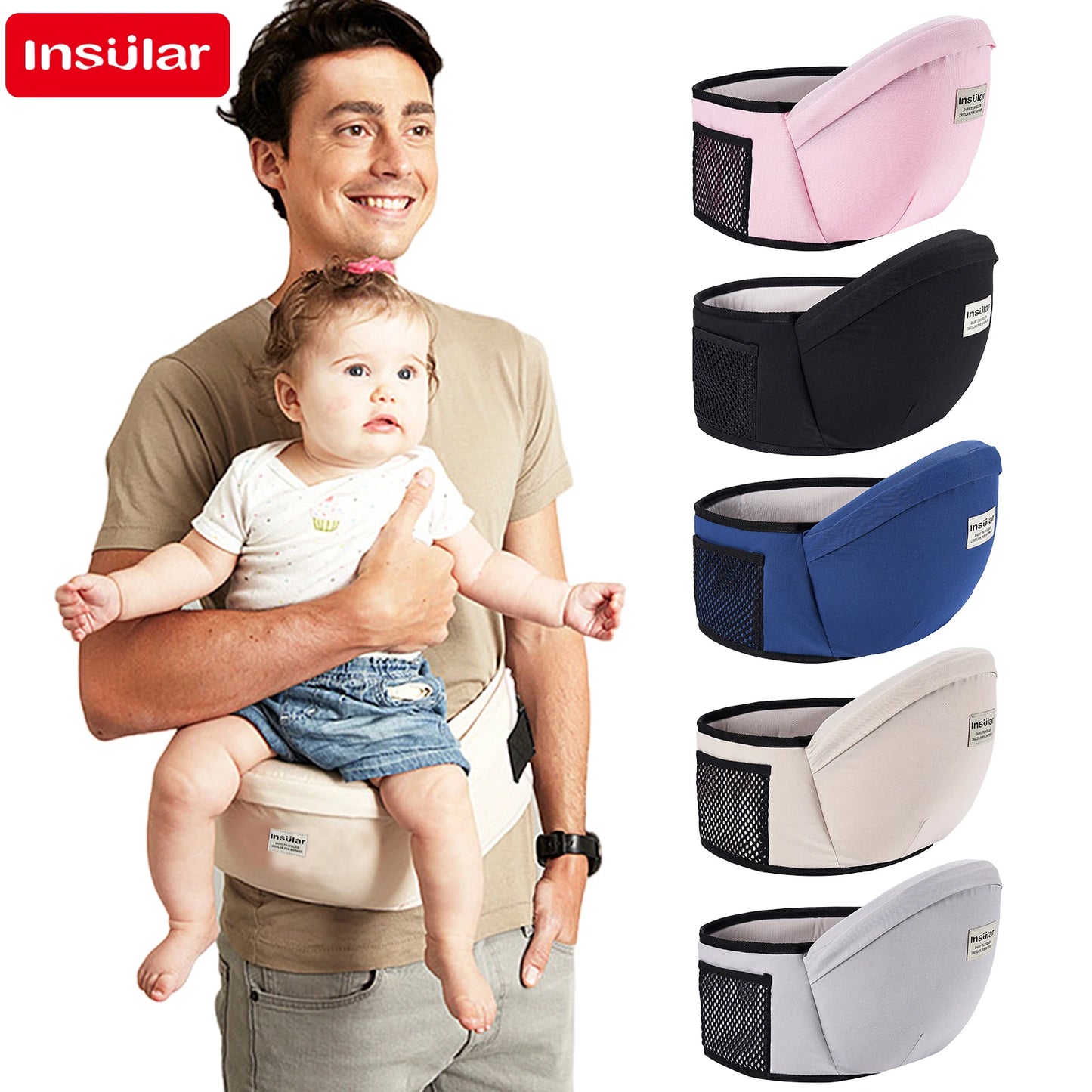 Baby Carrier with Waist Stool – Ergonomic Front & Face-to-Face Carrier