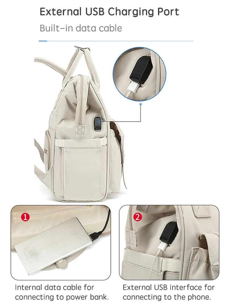 Travel Maternity Waterproof Backpack With Stroller Hooks