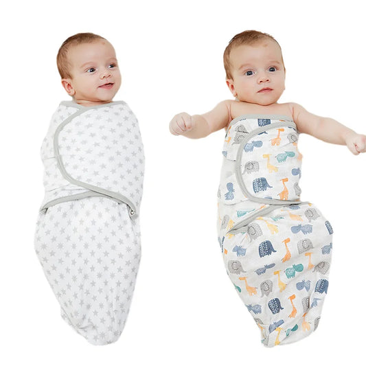 Muslin Newborn Sleeping Bag & Hat Set