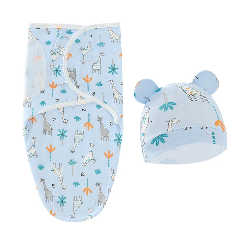 Muslin Newborn Sleeping Bag & Hat Set