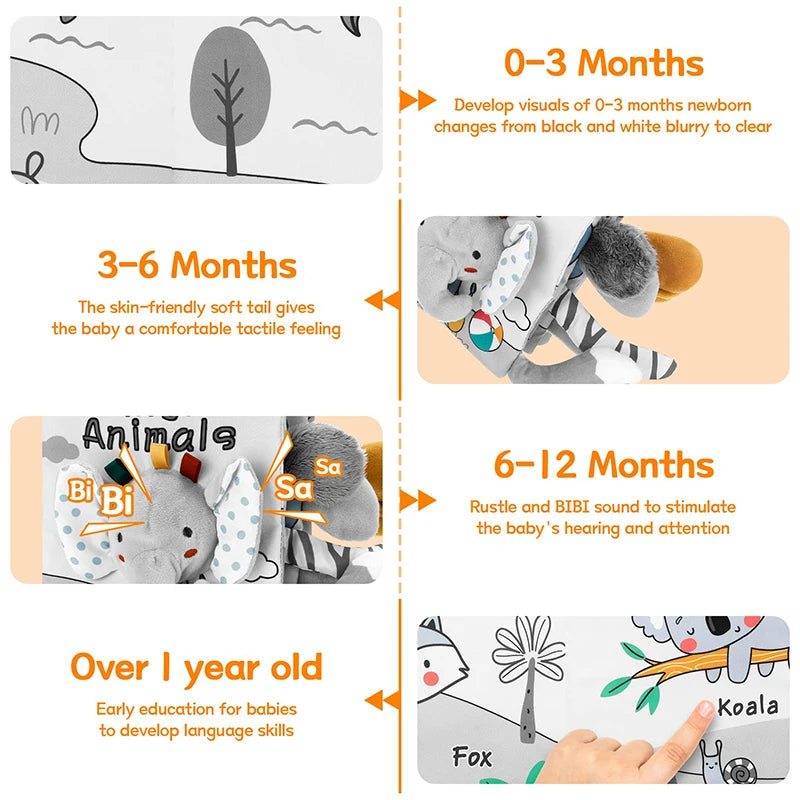 Soft Baby Books 3D Touch Early Learning