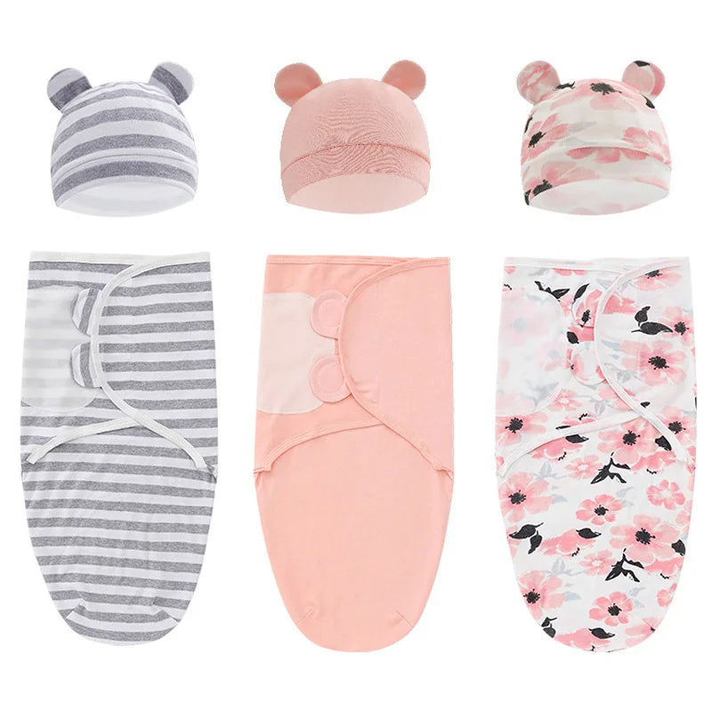 Muslin Newborn Sleeping Bag & Hat Set