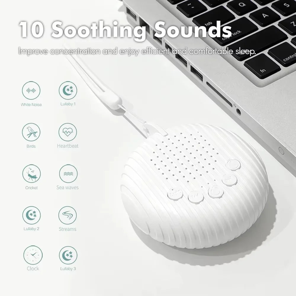 Portable 10-Sound White Noise Sleep Machine