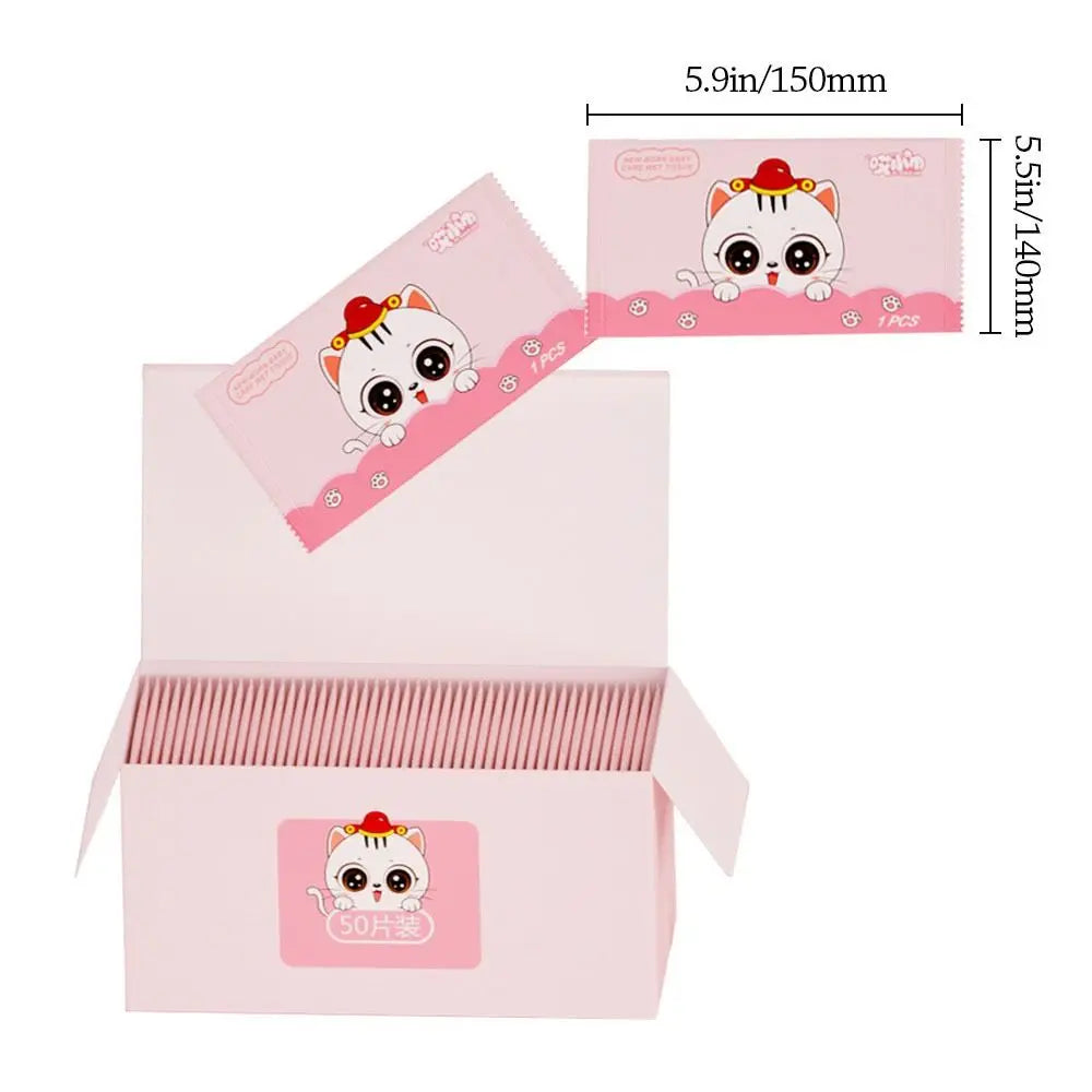 50pcs Disposable Wet Wipes